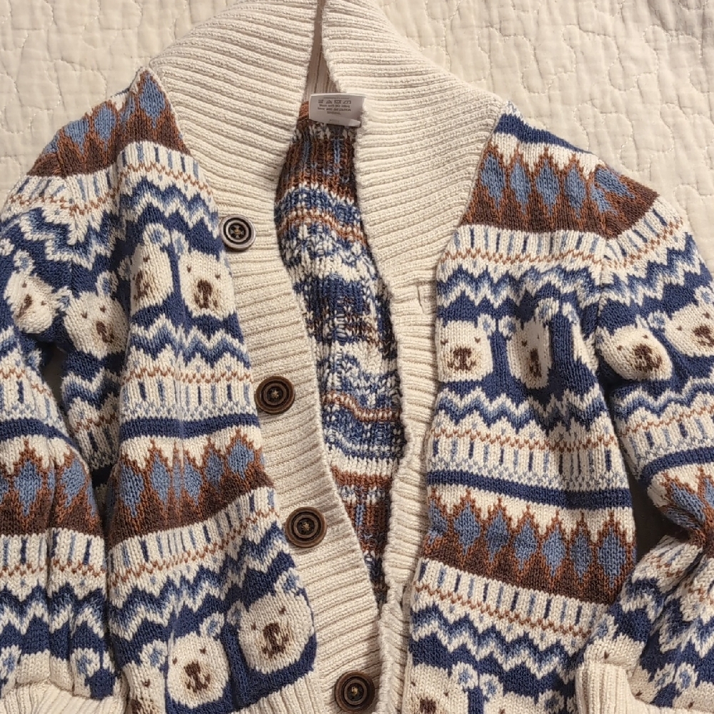 Gymboree Knit Cardigan with Bear Design